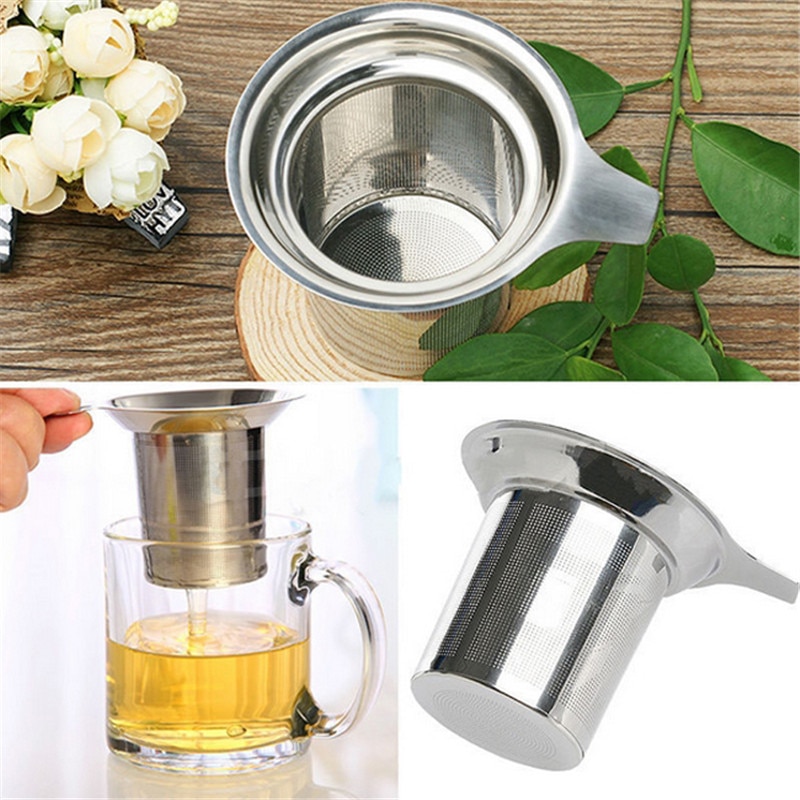 Roestvrij Staal Thee Filter Manden Mesh Cup Zeef Herbal Locking Thee Filterreusable Infuser Spice Thee Accessoires