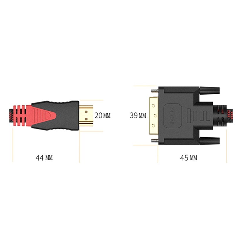 1m/1.5m/2m/3m/5m/10m hdmi naar dvi dvi-d-kabel 24+1- pins adapterkabels 1080p voor lcd dvd hdtv voor  ps3 hogesnelheids hdmi-kabels