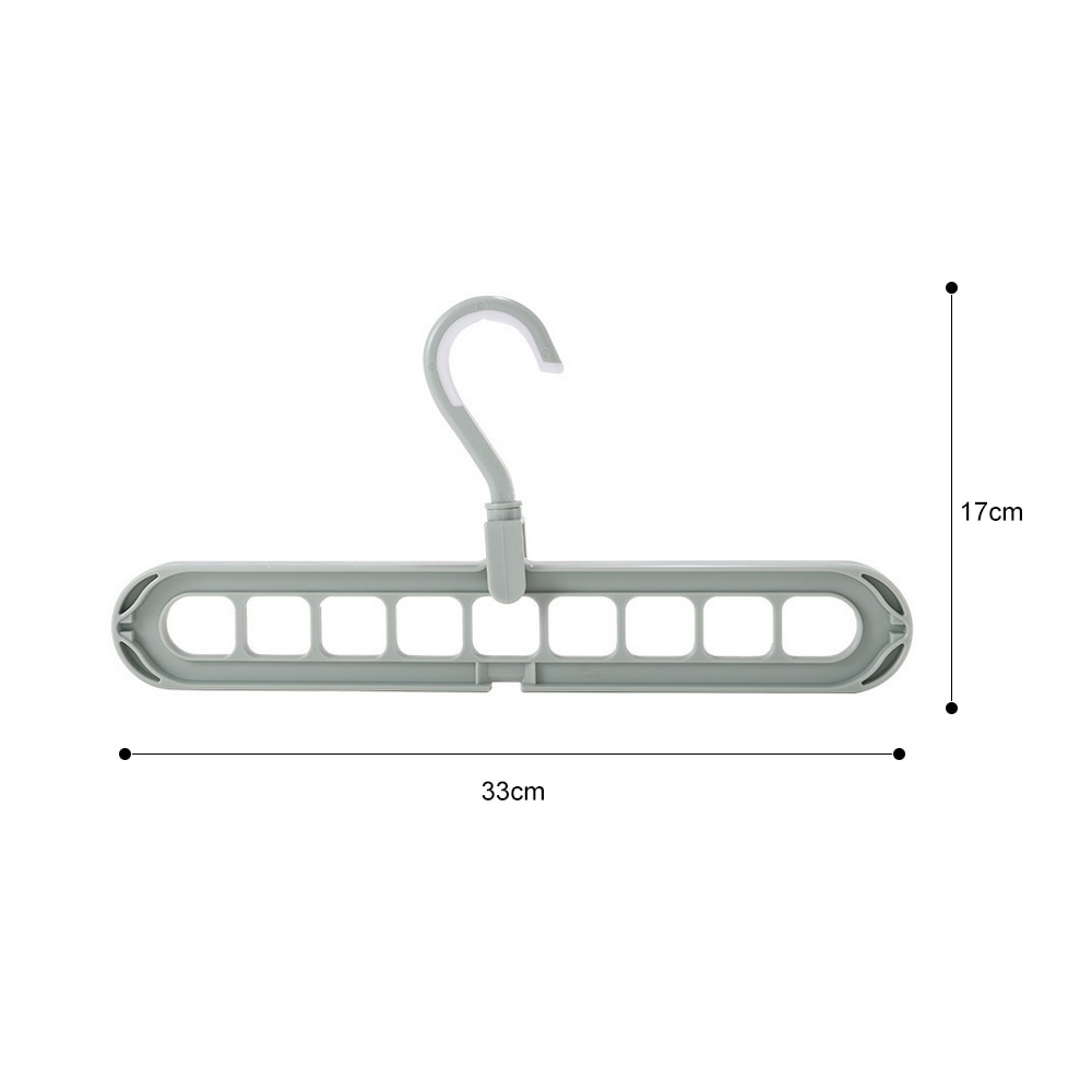 1/3/5/7 Pcs Plastic Opbergrek Met 9 Gat Kleerhanger Handdoek Haak Closet organizer Ruimtebesparend Praktische Hanger