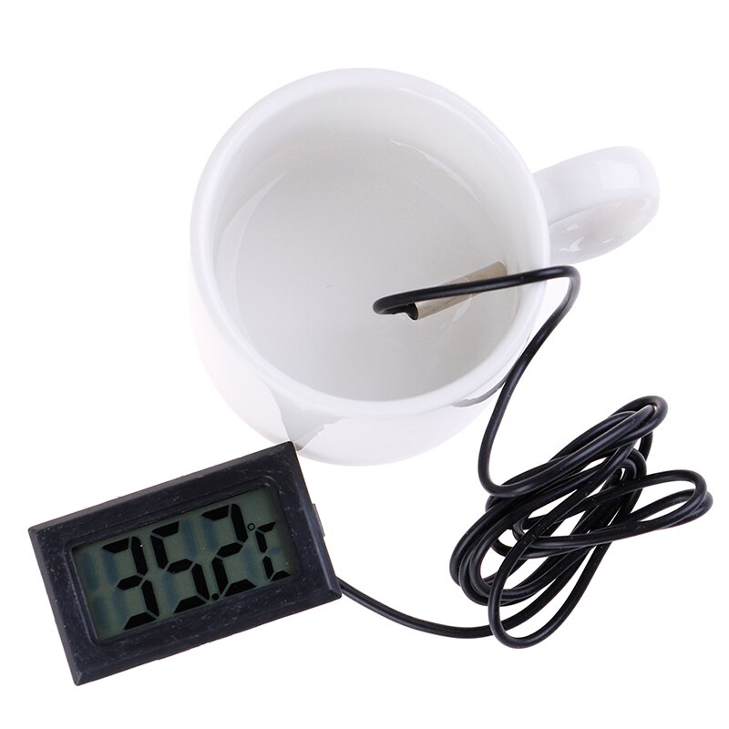 1Pc Digital LCD Display Thermometer Temperature Meter Temp Sensor With Probe