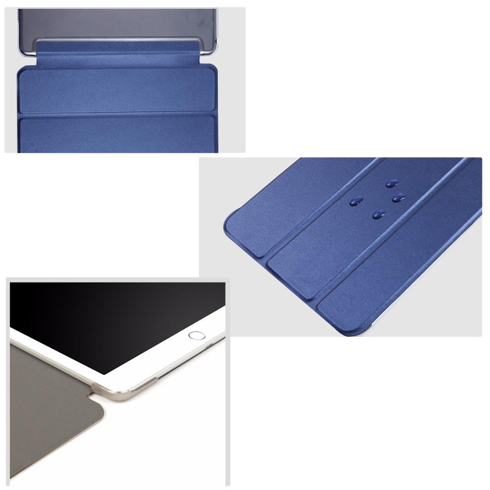 Tablet taske til ipad 10.2 "pu læder smart sleep wake trifold stativ solidt cover til ipad 7 a2197 a2200 a2198 – Grandado
