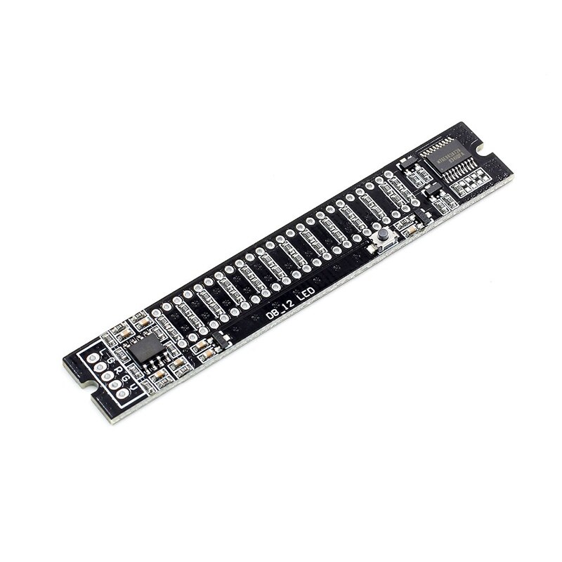 Mini Double 12 Level Indicator Double 12 Level Indicator VU Meter Stereo Amplifier Board Adjustable Light Speed Board DIY Kit