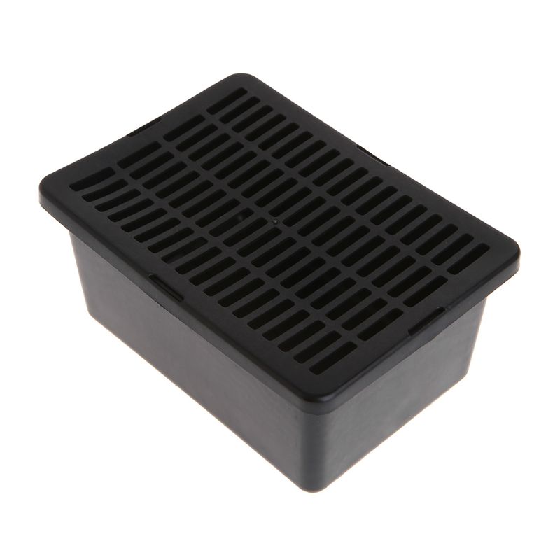 Reptile Feeder Plastic Case Feeding Breathable Grid For Turtle Lizard Snake Cage