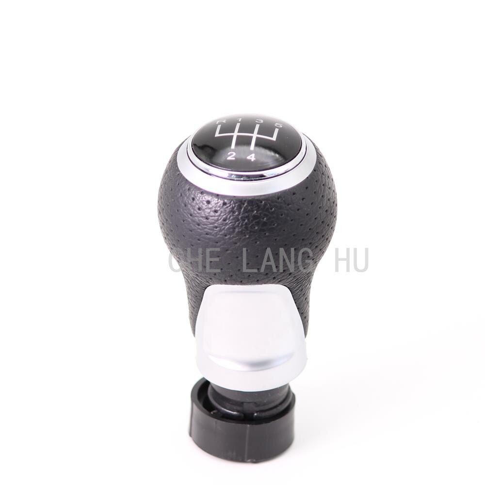 For vw golf 7 a7 mk7 gti gtd car-styling 5 speed 6 speed gear stick shift knob med svart skinnstøvel: Svart