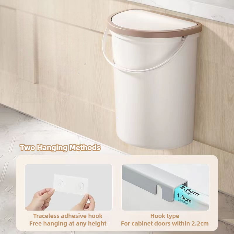 Kosz na śmieci 6L/10L z pokrywą robić kampera, łodzi, przyczepy kempingowej, kampera, wygodny robić montażu na drzwiach, ścianach, kosz na śmieci robić samochodu.