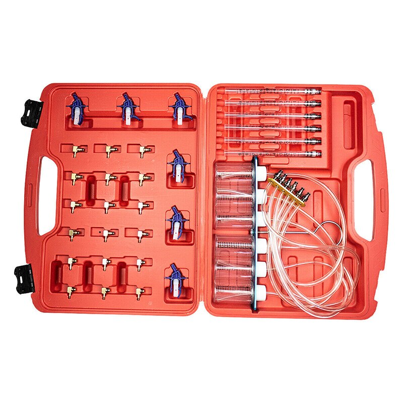 Diesel Injector Flow Meter Test Kit Common Rail Adaptor Fuel Tester Set