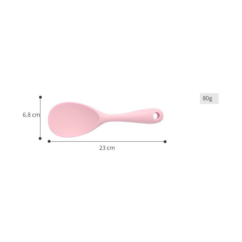 1PC Pink Cooking Kitchenware Silicone Tools Heat-Resistant Spatula Spoon Shovel Turner Strainer Kitchen Utensil Dishwasher Safe: Pink Rice Ladle