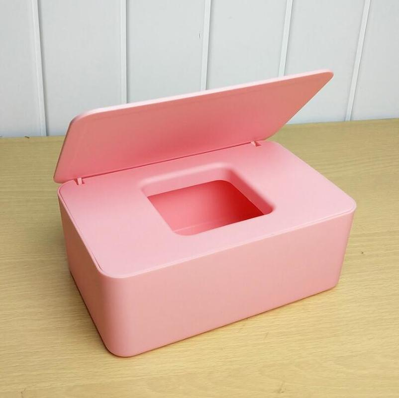 Tissue Doos Natte Doekjes Dispenser Houder Droog Nat Tissue Paper Case Box Doekjes Servet Opbergdoos Houder Container MJ80611: Roze