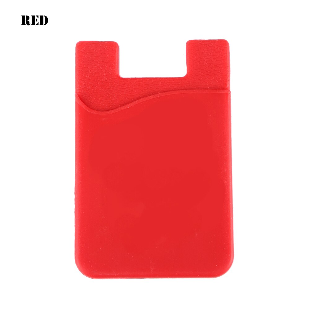 Elástico elástico Lycra adhesivo teléfono celular ID tarjeta de crédito titular mujeres hombres pegatina bolsillo cartera caso tarjeta titular se adapta a la mayoría del teléfono: red