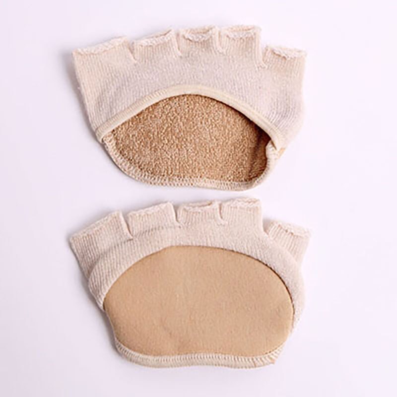 3pairs/lot Half-foot Socks Woman Five-finger Summer Cotton Invisible Socks High-heeled Ladies Breathable Sweat-absorption MKG543