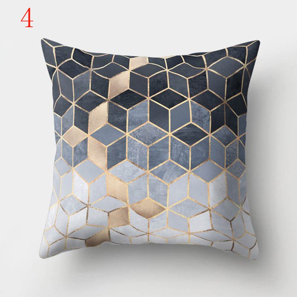 Geometrisk pudebetræk sofa hjemme dekorativ pude pudebetræk brev pudebetræk pudebetræk polyester pudebetræk: 4
