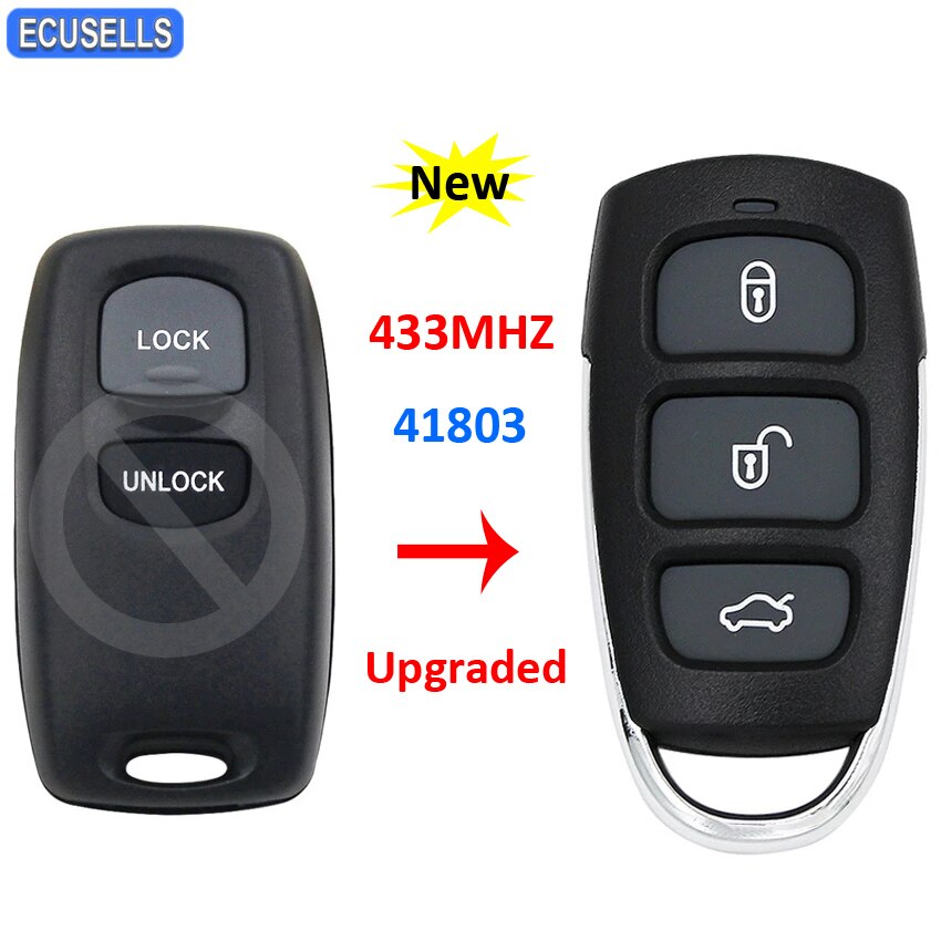 Keyless Entry Remote Smart Car Key Fob 433Mhz for Mazda 2 6 2002 2003 2004 2005 Visteon Model No. 41803