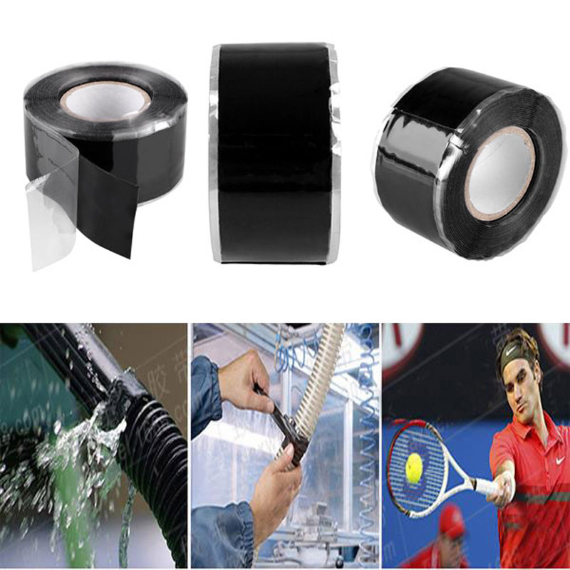 1 Stück wasserdichtes Silikon Leistung Reparatur Band Verbindung Rettung Selbstverschmelzender Schlauch Hochtemperaturbeständiges Isolierband
