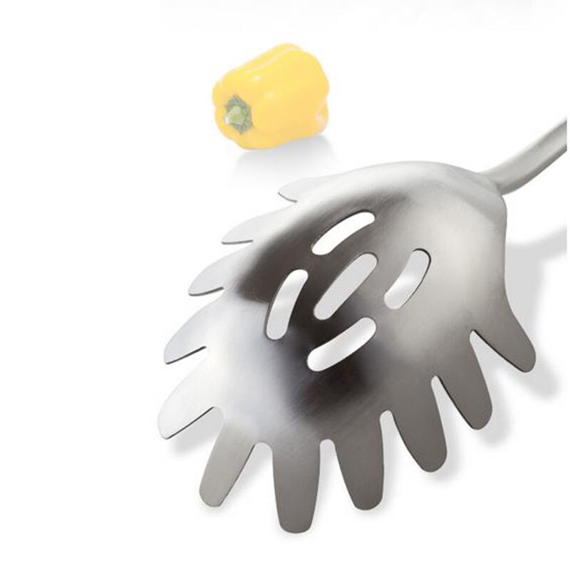 Cuillère à Spaghetti fourchette en acier inoxydable | Ustensile à spaghetti, fourchette à spatule fendue, fourchette à Spaghetti égouttoir à pâtes, cuillères en acier inoxydable, ustensiles de cuisine, outils de cuisine