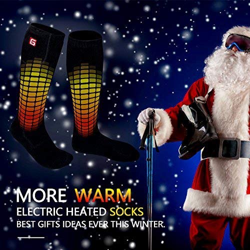 Batteri opvarmede sokker elektrisk genopladelig opvarmning sox kit til mænd kvinder, vinter varme varmeisolerede strømper til kolde fødder