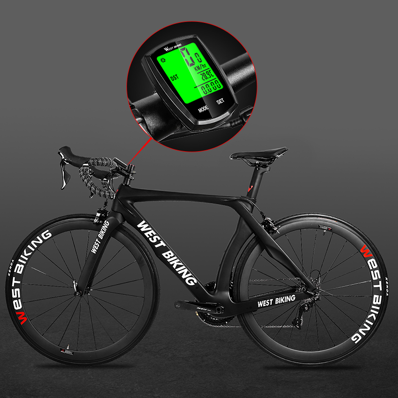 Compteur De Vitesse De Vélo Sans Fil, Capteur De Vitesse De Cyclisme Ordinateur De Velo Lumineux Et Etanche Pour Vtt Motos Tout Terrain Scooters~p220239741