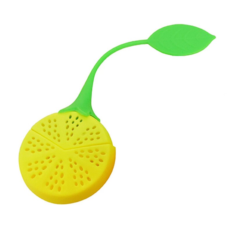 Mini silicone tea infuser strawberry lemon tea filter herbal spice tea infuser leaking tea kitchen tool: lemon