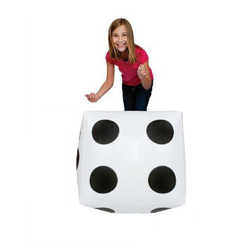 28 Cm X 28 Cm 1 Pcs Jumbo Opblaasbare Dice Casino Party Game Kids Leren Optellen En Vermenigvuldiging Outdoor Groep activiteiten 10: Default Title