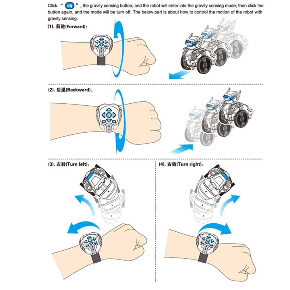 2.4G Kids Horloge Afstandsbediening Auto Zwaartekracht Detectie Wetenschap En Technologie Assembleren Robot Wetenschappelijke Speelgoed