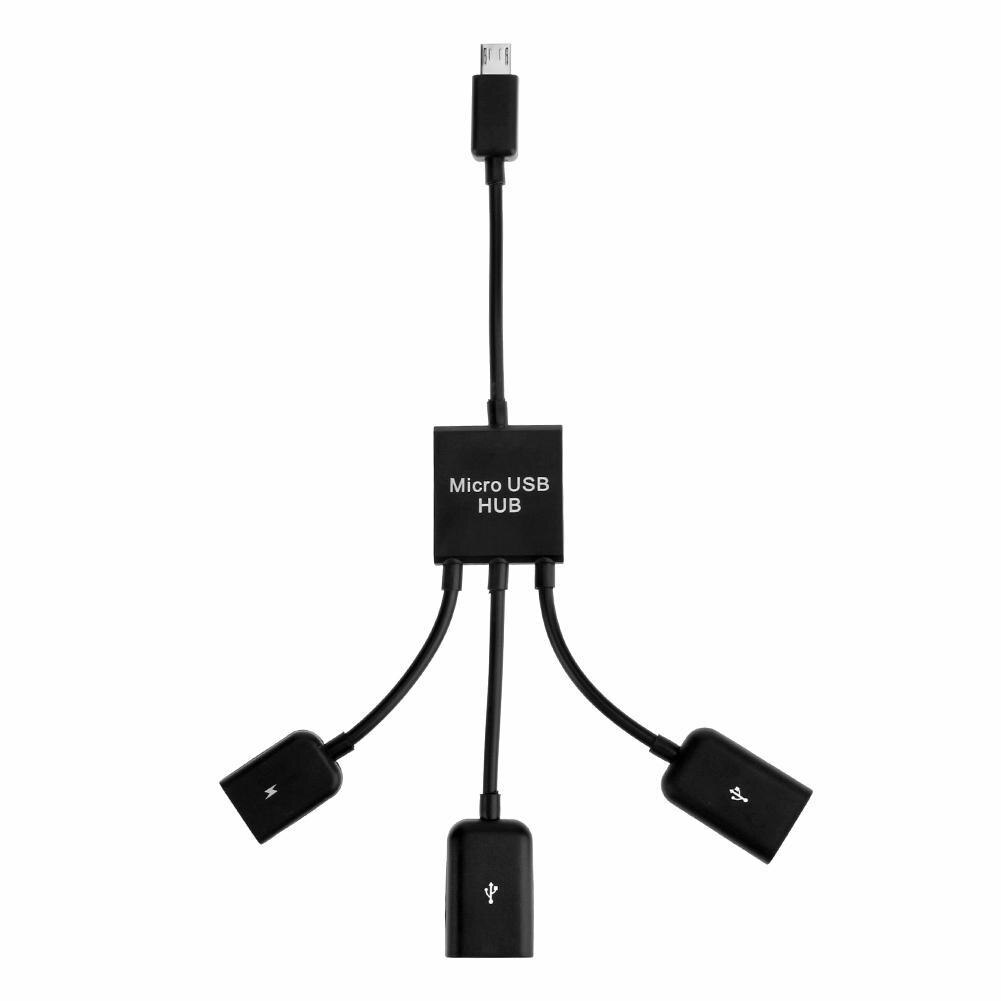 Voor Samsung Nobile Note 2 I9100 I9300 Xoom A500 Micro Usb Otg Hub Hub Ondersteunt Extra Power Via Micro Usb poort