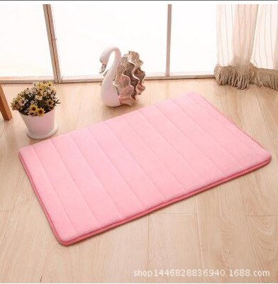 40*60 Cm Badmat Badkamer Tapijt Wateropname Tapijt Shaggy Traagschuim Badkamer Mat Keuken Floor Tapis salle De Bain: Pink