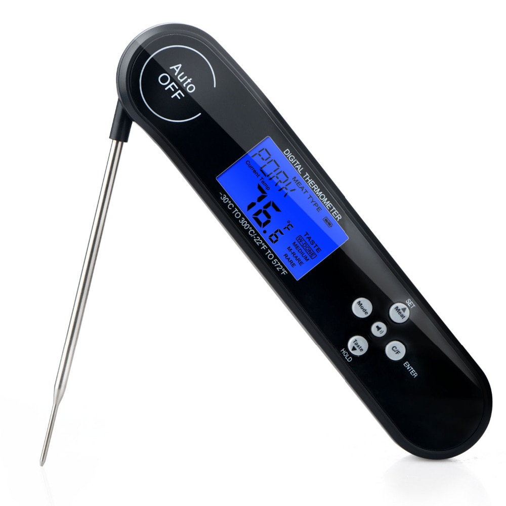 Digitale Voedsel Koken Thermokoppel Bbq Thermometer Ultra Snelle Instant Read Vlees Thermometer Met Tastbaar Knop Keuken Bbq