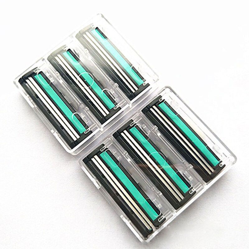 3pcs/box Razor Blade For Men Face Care 2Layers Shaving Cassette Stainless Steel Safety Blades Suit For Manual shaver