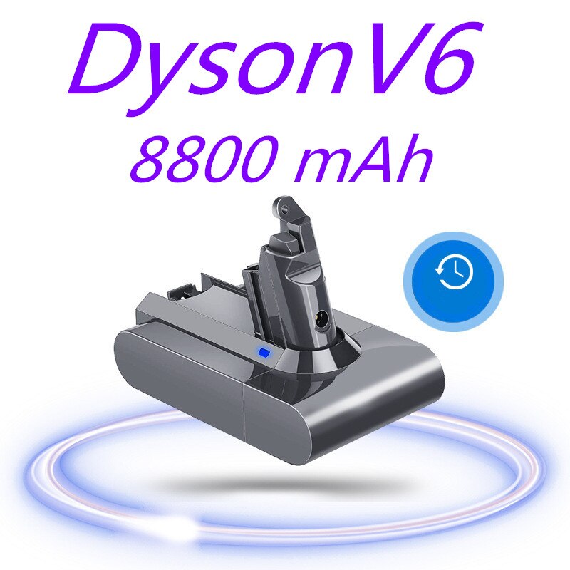 Dyson V6 12800Mah 21.6V 12.8Ah Li-Ion Batterij Voor DC58 DC59 DC61 DC62 DC74 SV09 SV07 SV03 965874-02 Stofzuiger Batterij: WHITE