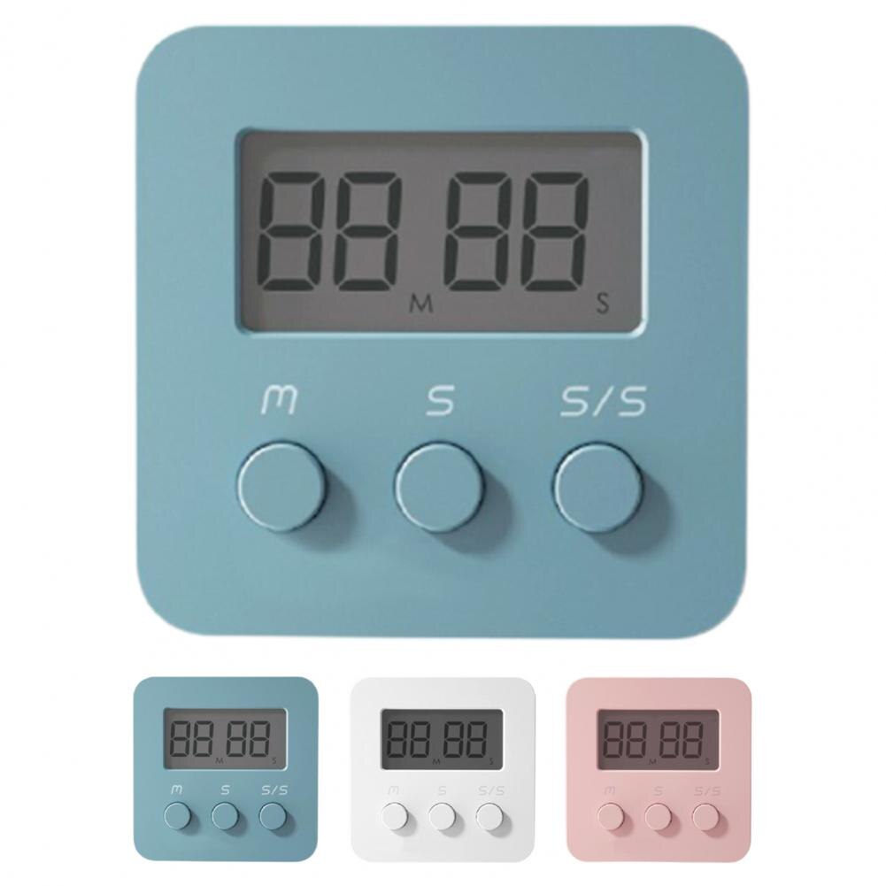 1PC LCD Digital Timer Reminder Countdown Stopwatch Alarm Kitchen Learning Time Manager Cooking Mini Cute Electronic Alarm Clock