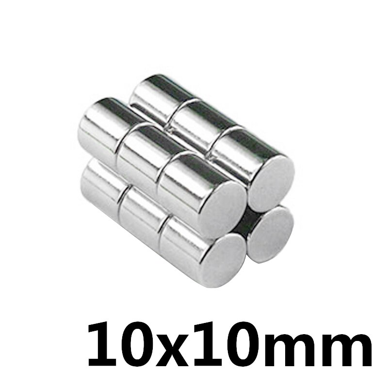 15/30/50pcs N35 10*10mm Neodymium Permanente Ronde Cilinder Magneten 10x10 Rare aarde Magneten Art Craft Magnetisme Magnetische Type
