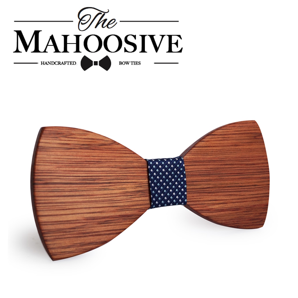 Mahoosive — Nœud papillon en bois, pour homme, accessoire simple, costume, idéal pour mariage, business et occasions formelles