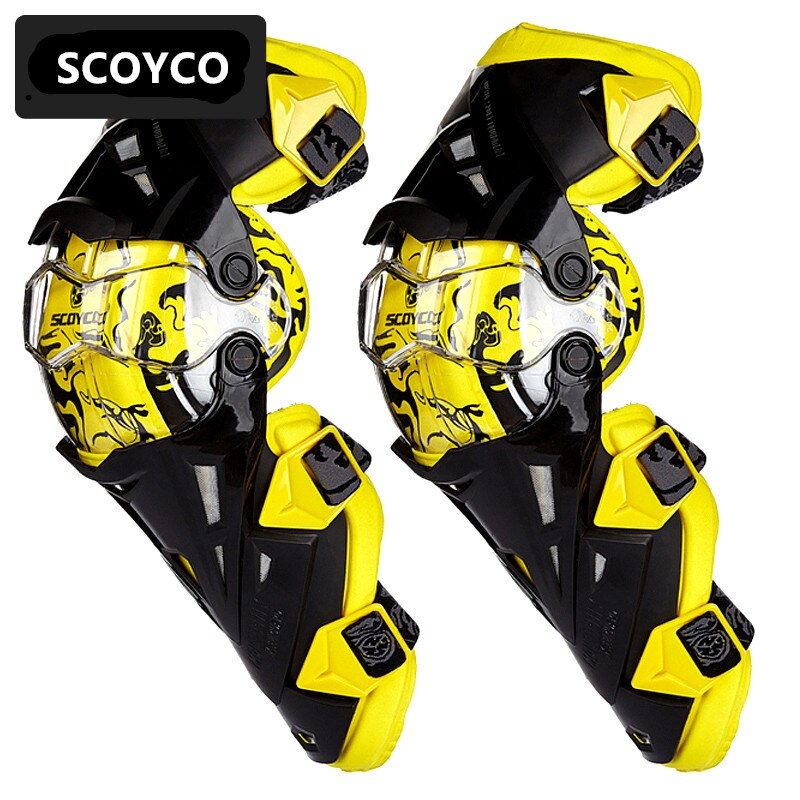 Scoyco 1 par motorsykkel knebeskyttere ce motocross knebeskyttere motorsykkelbeskyttelse kne motorracebeskyttere sikkerhetsutstyr løpsstøtte