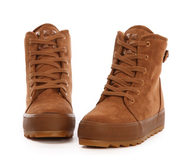 Women Winter Short Boots Casual Shoes Snow Boots Preppy Style Women&#39;s Ankle Boots Size 35~40