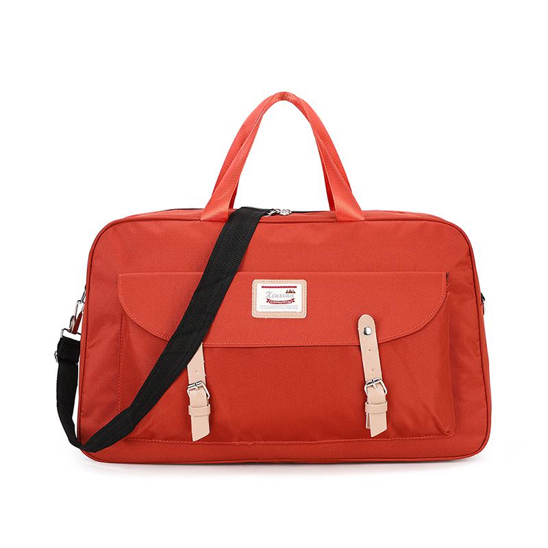 Nowe płótno podróży torba na ramię wypoczynek podróży przekątnej torebki dużego ciężaru wielofunkcyjny duża pojemność miękka powierzchnia torby poliestrowe: pomarańczowy