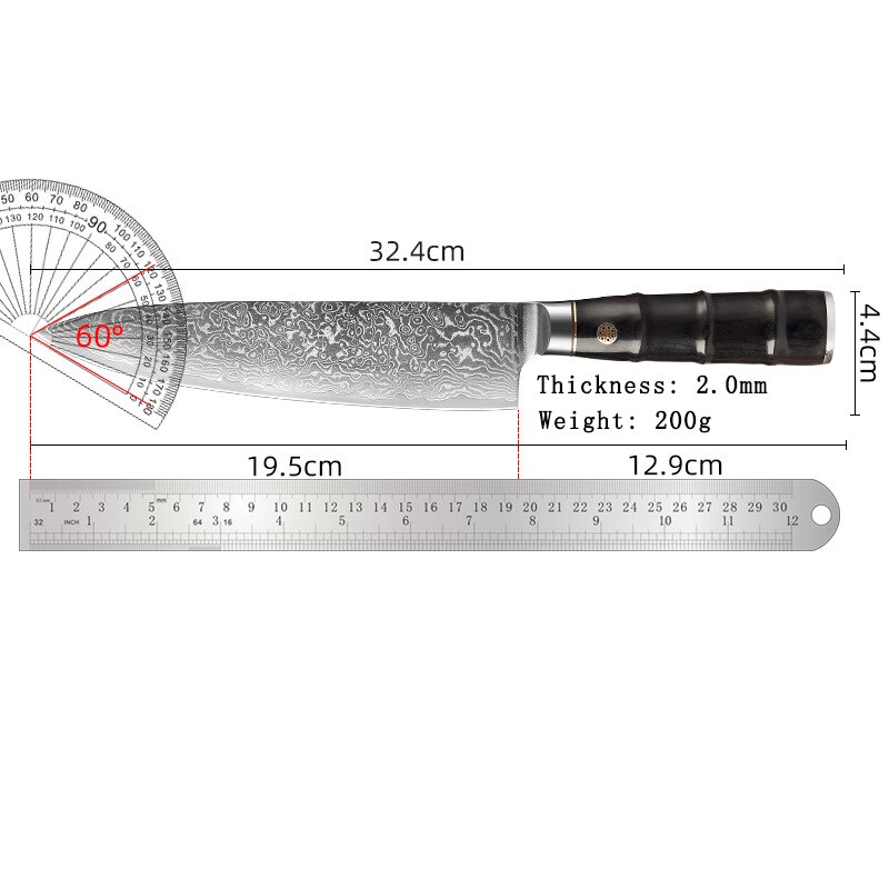 Damascus Steel Kitchen Knife Slicing Knife Chef Knife Cleaver Cooking Knife Household Kitchen Cooking Tools