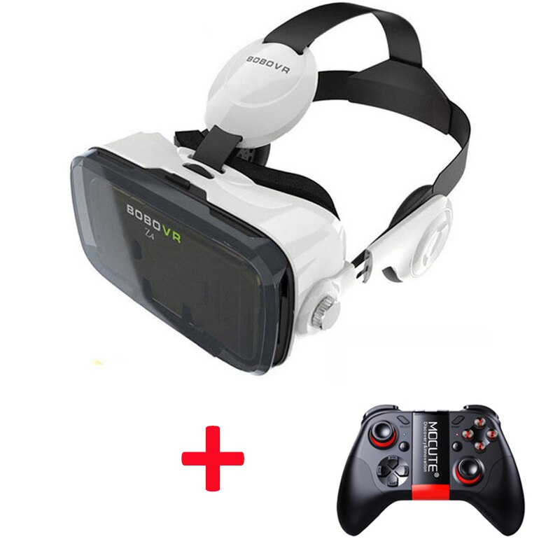 BOBOVR Z4 VR Virtuelle Realität 3D Gläser Kasten Stereo VR 3D Brille Karton Headset Helm für 4-6 ''IOS Android Smartphone: VR mit ControllerB