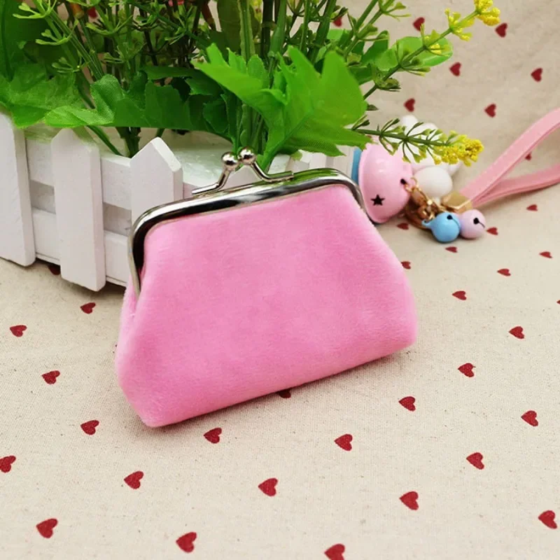 Myntpung med oljevoks i skinn, 4- tommers spenne, mini-lommebok, myntveske, leppestift-oppbevaringsveske, dame-clutch-veske