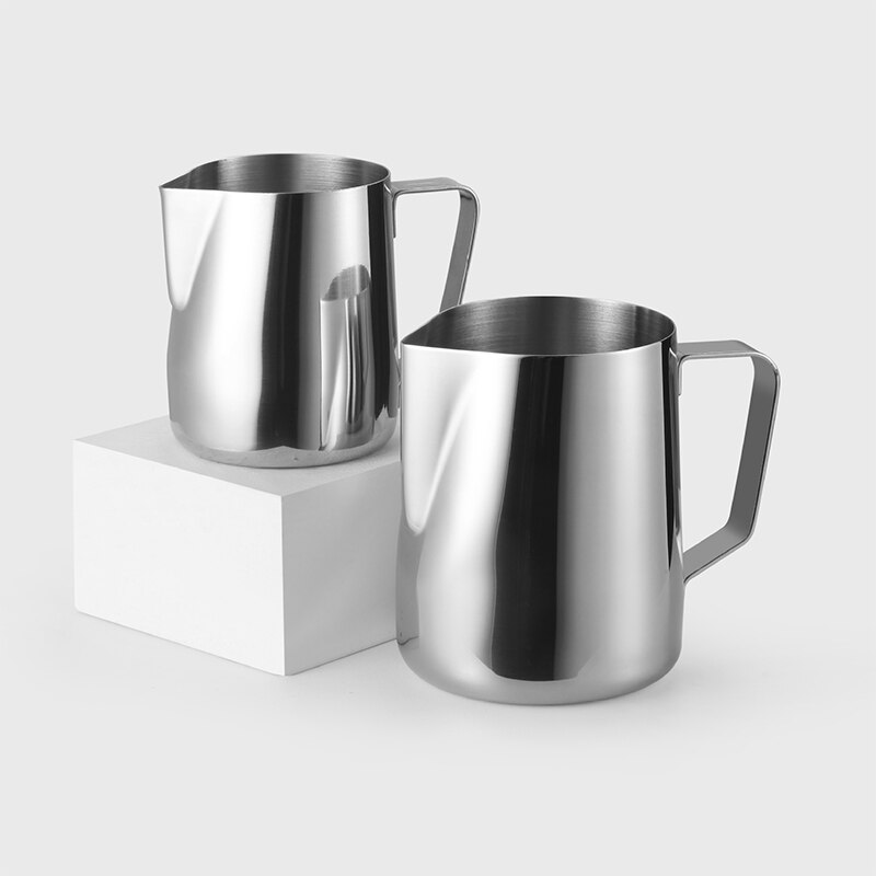 Milk Steaming Frothing Pitcher Stainless Steel Non-Stick Milk Jug Pull Flower Cup Perfect for Coffee Cappuccino Latte Art