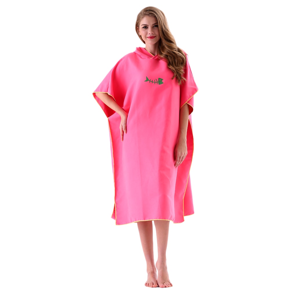 Toalla Poncho para Surf con capucha para adultos, mujeres y hombres, bata de microfibra para playa, para baño y Surf