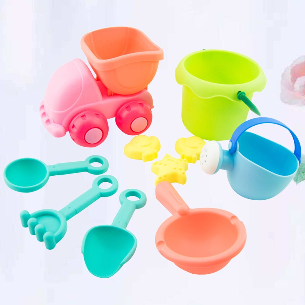 10Pcs Beach Toys Set Interesting Funny Durable Sand Molds Shovel Bucket