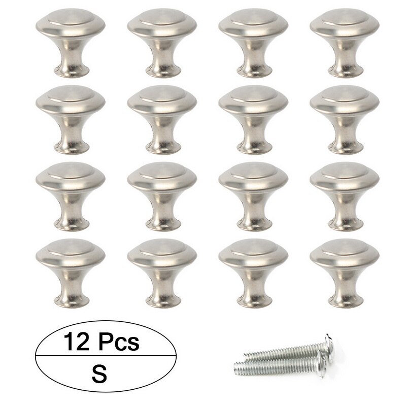 12 Stuks Lade Knoppen Furniture Kast Lade Pull Keukenkast Deur Kledingkast Dresser Pulls Handles Knop Hardware Tool: Silver  S