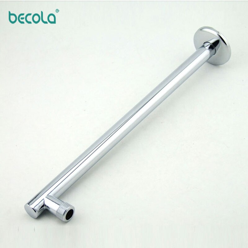 BECOLA Bathroom Copper Wall Shower Arm Dark Mounted Connecting Rod Sprinkler Shower Tube Brass Bracket/Ceiling Pipe Rod Tube