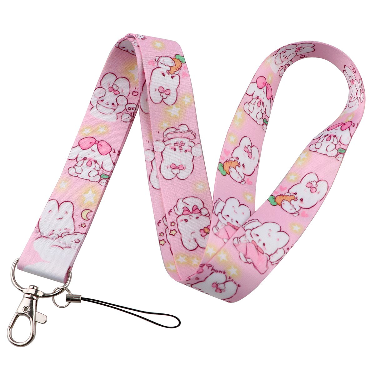 Cute Capybara Lanyard for Keys Neck Strap ID Card Badge Holder Cell Phone Strap Key Chain Key Holder Key Rings Accessories: Red