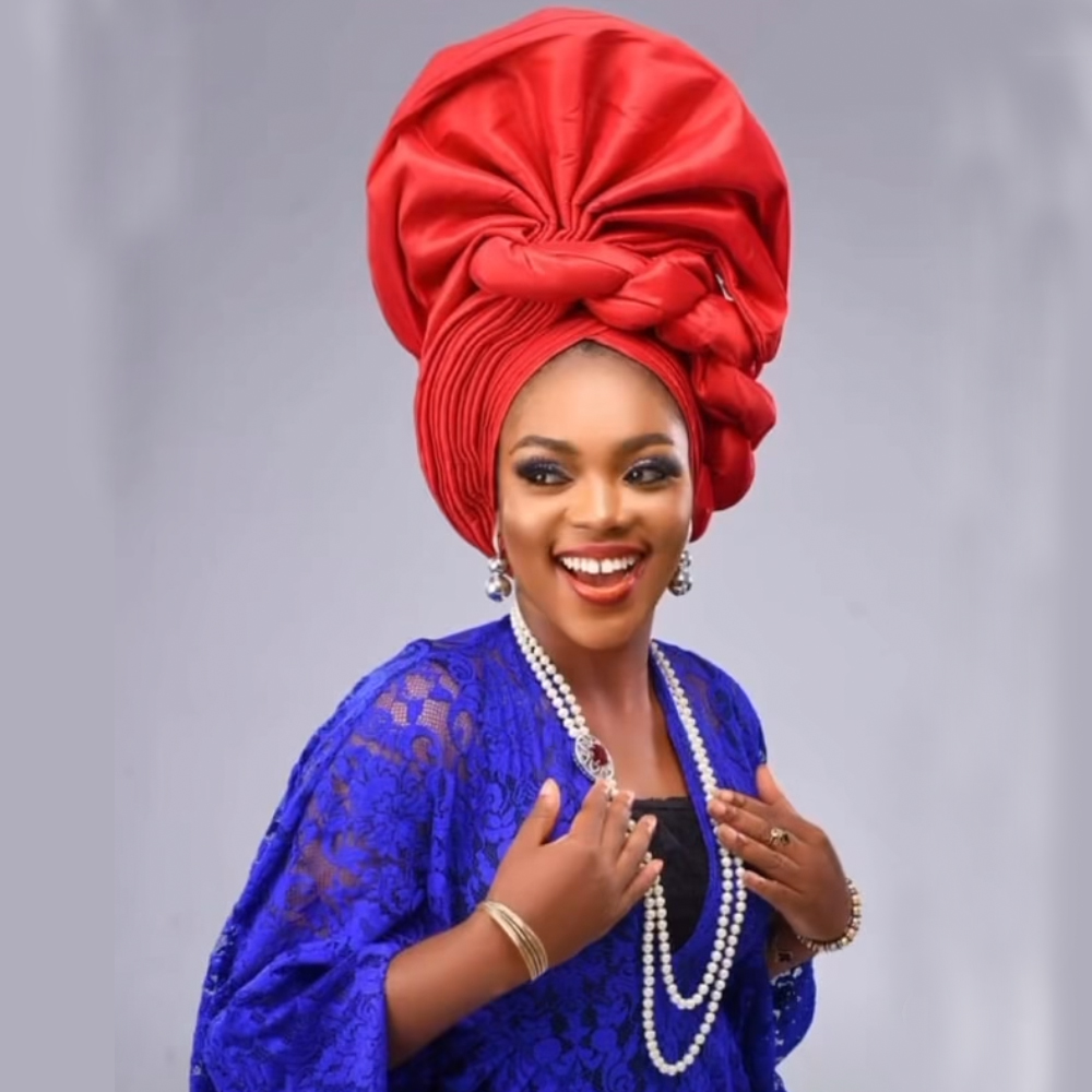 Afrikanische Auto Gele Headtie Nigeria Frauen Kopf wickelt Hochzeit Party Kopfschmuck Frauen Turban Kappe