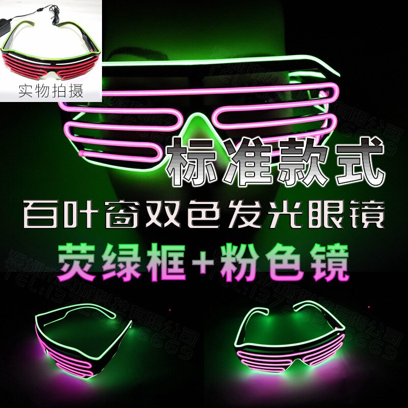 LED Gläser Licht hoch Schattierungen Blinkt Rave Hochzeit Party Brillen leuchtend glühend Nacht Zeigt Dekore Aktivitäzehn Weihnachten Versorgung: Grün Rosa
