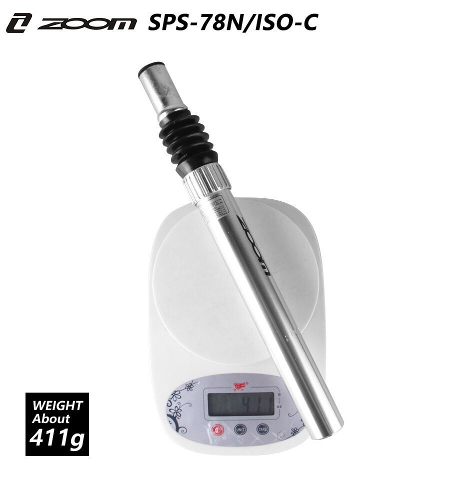 zoom fjæringe setepinne 27.2/31.6mm mtb landeveissykkel setepinne aluminium landeveissykkel damesykkel salrør sykkeldeler demper setepinne: 78n-27.2mm sølv