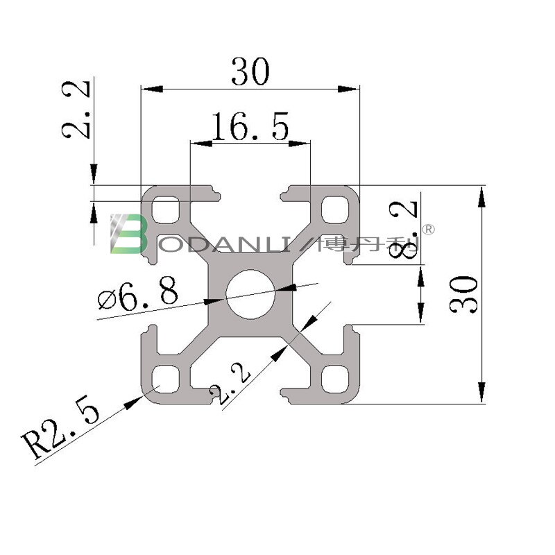 Cadre d'aquarium en matériau lourd 3030w, profilé en alliage d'aluminium 3030, standard européen industriel