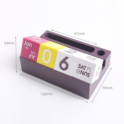 Kontor vintage hjemme kalender multi-funktion mobiltelefon holder ornamenter diy flip studie dekoration: B
