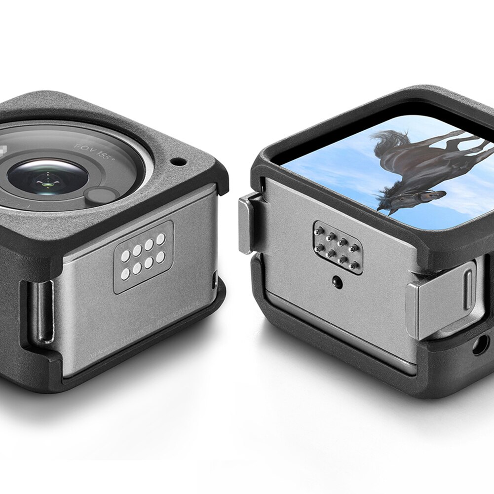 Schutzhülle aus silikon für dji action 2, displayschutzfolie aus gehärtetem glas für dji action 2 sportkamera, stoßfeste schutzhülle