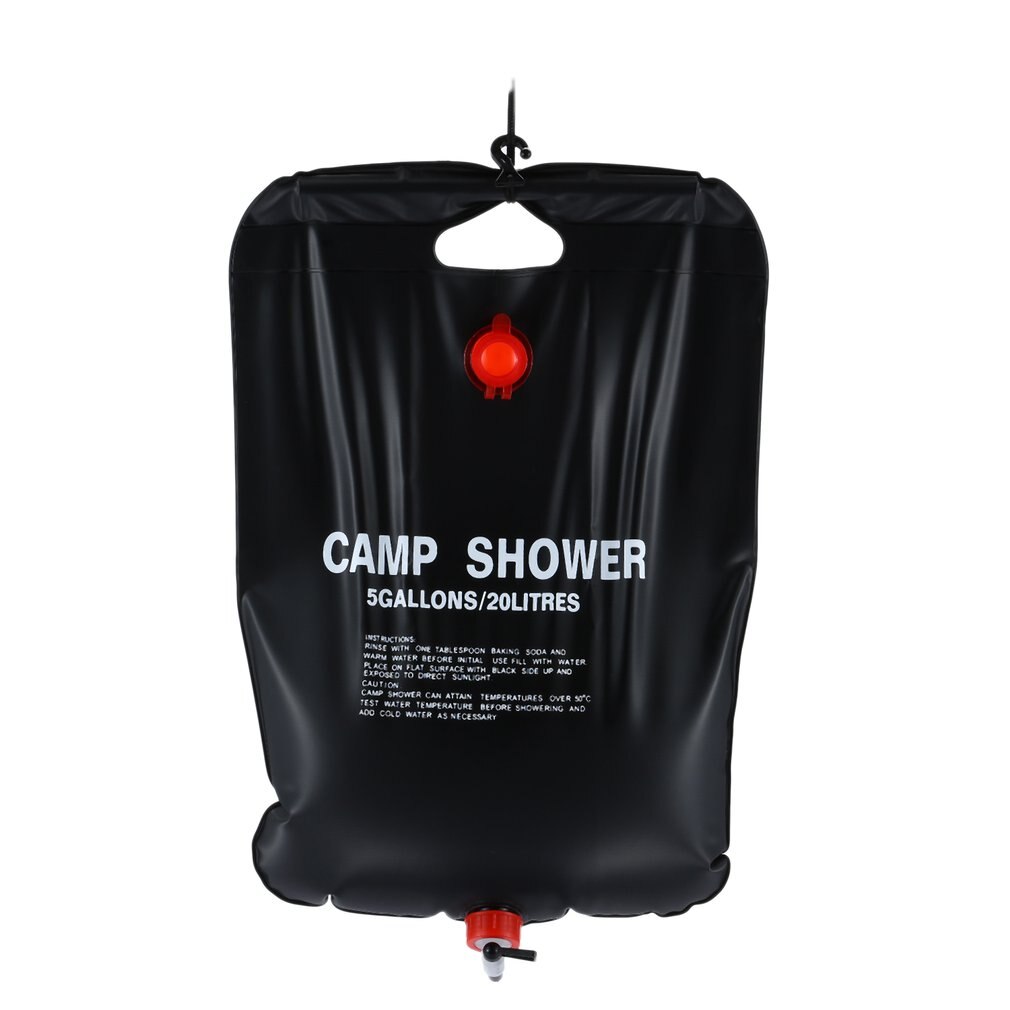 Bolsa de ducha portátil para exteriores, bolsa de secado de agua Solar de 20L, bolsa de baño